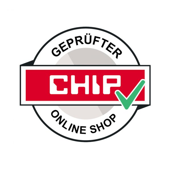Die Abbildung zeigt das CHIP Online-Shop Zertifikat
